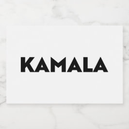 Rótulo Para Comida Kamala - tipografia moderna - branco negro minimal