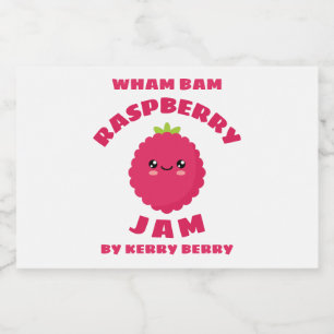 Rótulo Para Comida Kawaii Raspberry Jam