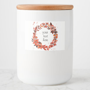 Rótulo Para Comida Laranja Laranja Aquarela