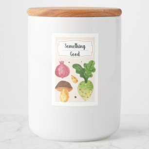 Rótulo Para Comida Legumes Frescos Desenhados à Mão Rótulo de Comida 