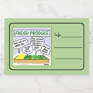 Rótulo Para Comida Leguminosas frescas e engraçadas