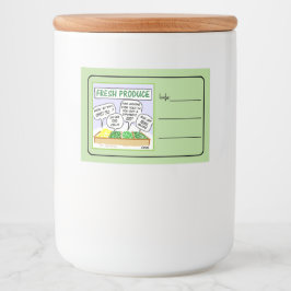 Rótulo Para Comida Leguminosas frescas e engraçadas