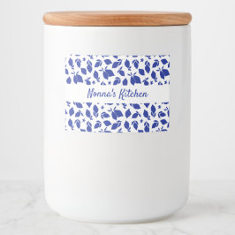 Rótulo Para Comida Limões Azuis Italianos Desenhados À Mão Personaliz