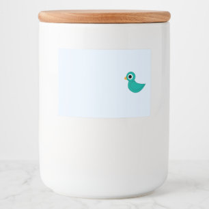 Rótulo Para Comida Lindo passarinho azul