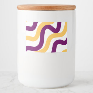 Rótulo Para Comida linhas curvas vermelhas padrão ondulado design ama