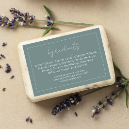 Rótulo Para Comida Lista de Ingredientes de Sabonete Personalizado Et