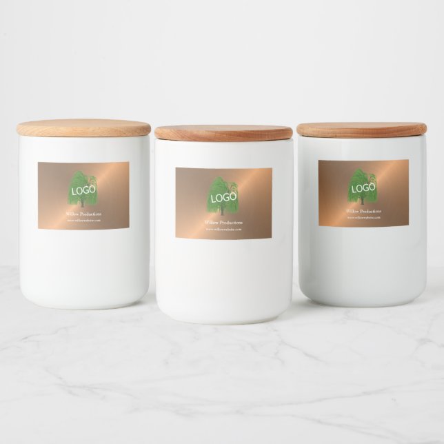 Rótulo Para Comida Logotipo Comercial Empresa Promocional Cobre (Garrafas)