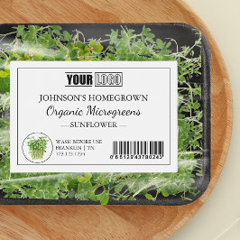 Rótulo Para Comida Logotipo e código de barras orgânicos frescos