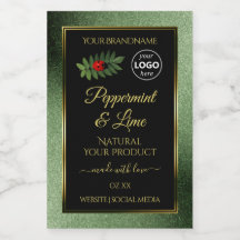 Logotipo Ladybug do produto preto brilhante verde 