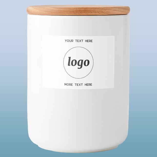 Rótulo Para Comida Logotipo simples com Promocional para empresa de t (Custom logo with text business promotional food container label)