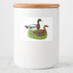 Rótulo Para Comida Mallard Drake e Duck