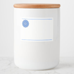 Rótulo Para Comida Mandala em azul
