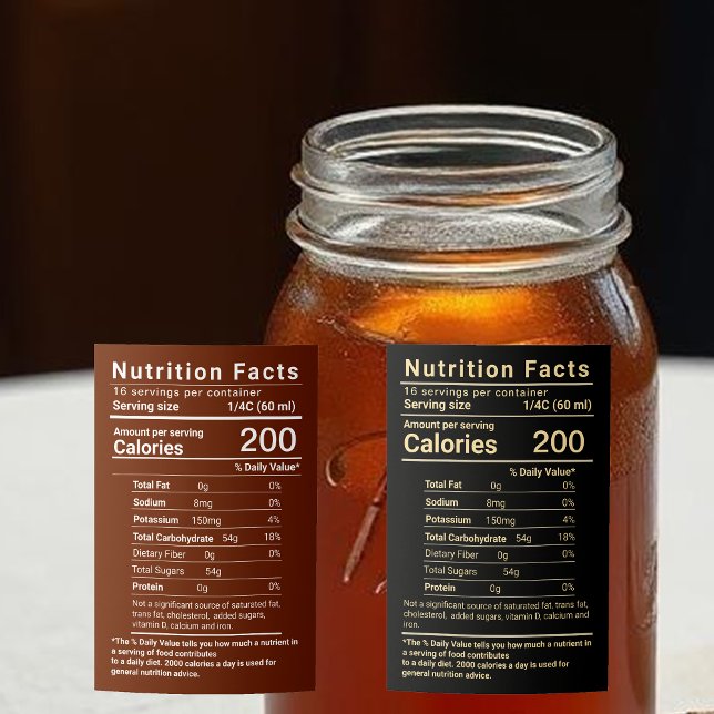 Rótulo Para Comida Maple Syrup Nutrition Facts Últimos Regulamentos d (Criador carregado)