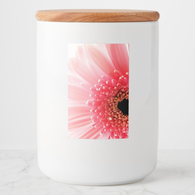 Rótulo Para Comida Margarida Gerbera Rosa (Frente)