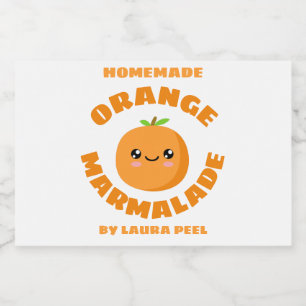 Rótulo Para Comida Marmalade Laranja Feita à Mão