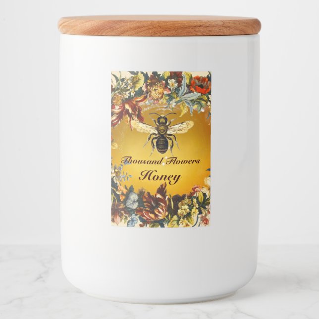 RÓTULO PARA COMIDA MEL DE FLORES DE PRIMAVERA / APICULTOR APICULTURA (Frente)