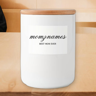 Rótulo Para Comida Melhor Mãe Personalizada Nome De Caligrafia