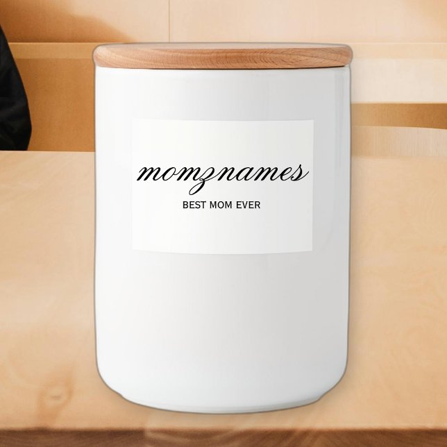 Rótulo Para Comida Melhor Mãe Personalizada Nome De Caligrafia (Criador carregado)