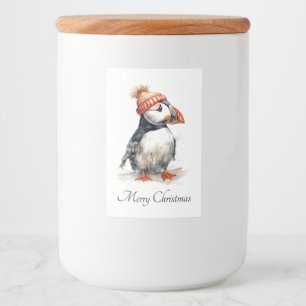 Rótulo Para Comida Merry Puffin, personalizado