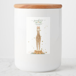 Rótulo Para Comida Mesa de Comida de Chá de Bebê de Alpaca