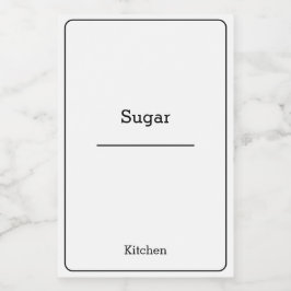 Rótulo Para Comida Mínimo de armazenamento moderno da organização dom