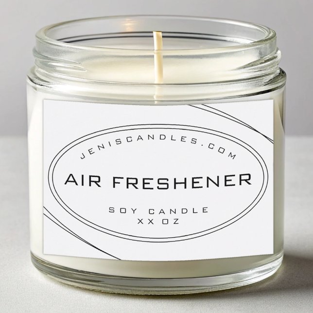 Rótulo Para Comida Mínimo de Linhas Pretas Brancas - Vela de Estilo S (Criador carregado)