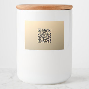 Rótulo Para Comida Modelo de código QR editável instantaneamente Fa