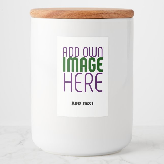 RÓTULO PARA COMIDA MODELO DE TEXTO DE IMAGEM BRANCA SIMPLES EDITÁVEL  (Frente)
