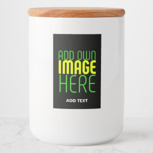 RÓTULO PARA COMIDA MODELO DE TEXTO DE IMAGEM PRETA SIMPLES EDITÁVEL M