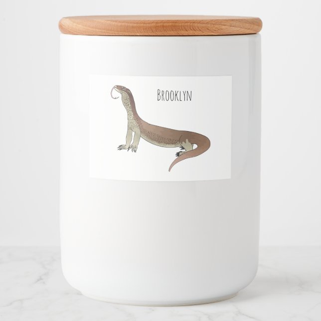 Rótulo Para Comida Monitor de desenho de lagarto (Frente)