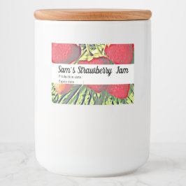 Rótulo Para Comida Morangos vegetais - Emperramento personalizado