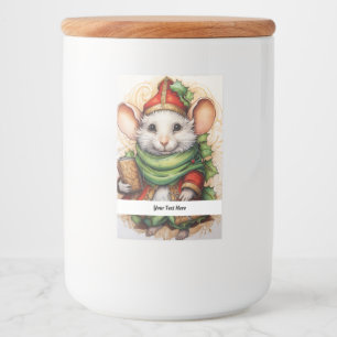 Rótulo Para Comida Mouse Natal 5 Seu Texto Aqui