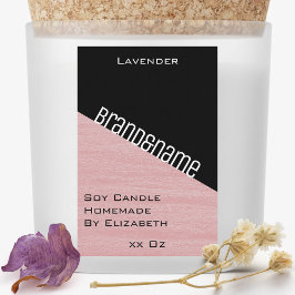 Rótulo Para Comida Na moda Lilac Negra Moderna Duas Cores e Velas