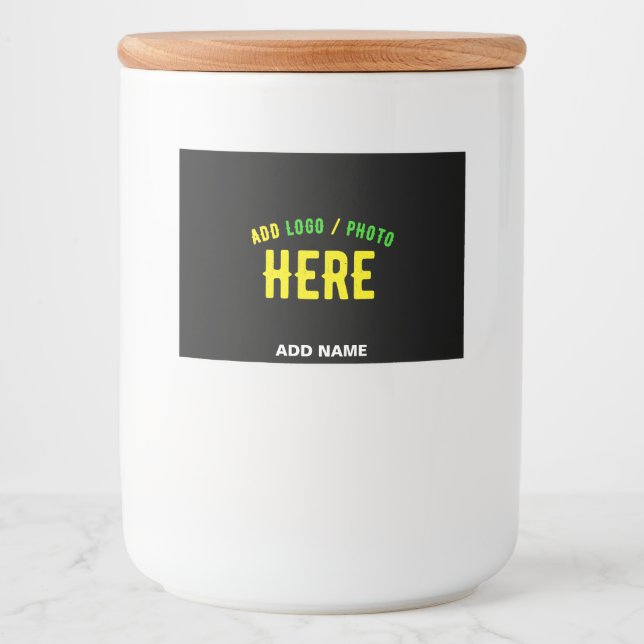 RÓTULO PARA COMIDA NA MODA MODERNO PERSONALIZÁVEL NEGRO VERIFICADO CO (Frente)