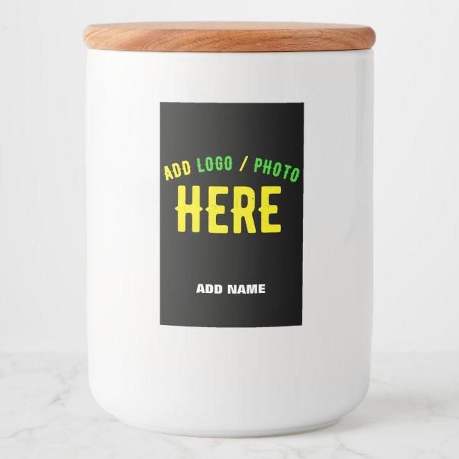 RÓTULO PARA COMIDA NA MODA MODERNO PERSONALIZÁVEL NEGRO VERIFICADO CO (Frente)