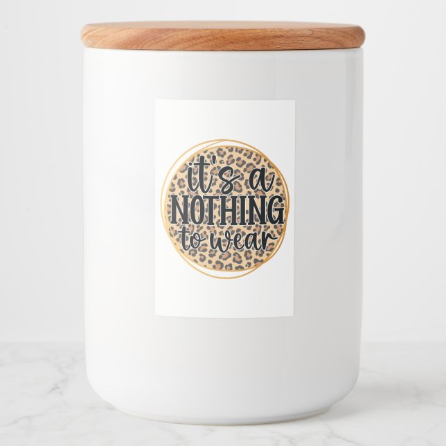 Rótulo Para Comida Não é nada para Vestir (Frente)