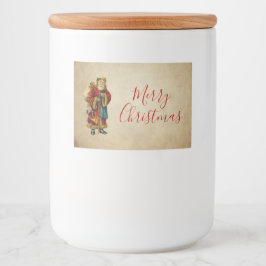 Rótulo Para Comida Natais vintages Velho Pai Natal