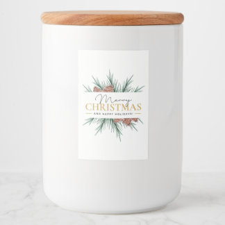 Rótulo Para Comida Natal moderno