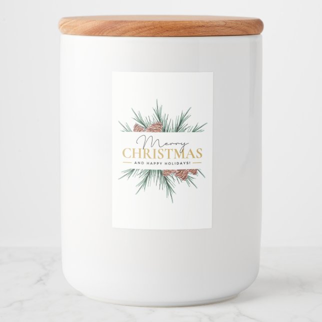 Rótulo Para Comida Natal moderno (Frente)