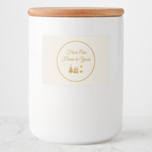 Rótulo Para Comida Natal Personalizado a Ouro