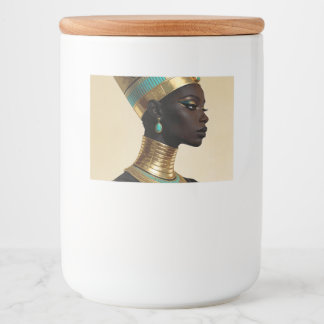 Rótulo Para Comida Nefertiti Retorna — Rainha Africana do Antigo Egit