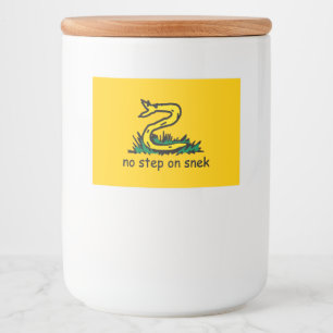 Rótulo Para Comida Nenhum passo na paródia de snek Gadsden SnekRight