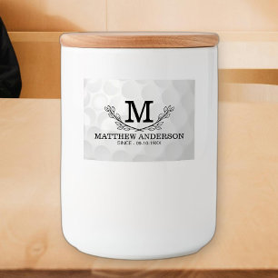 Rótulo Para Comida Nome do Padrão de Bola de Golfe Personalizada Mono