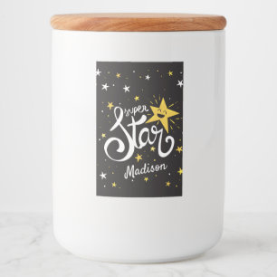 Rótulo Para Comida Nome personalizado Superstar