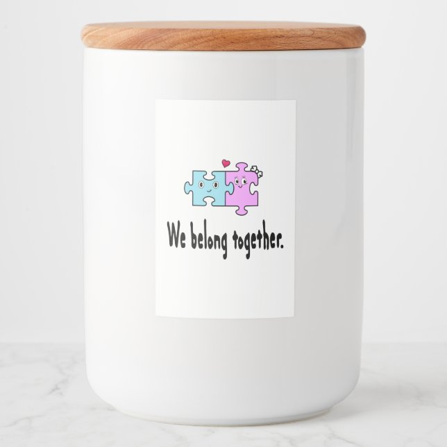 Rótulo Para Comida Nós pertencemos juntos (Frente)