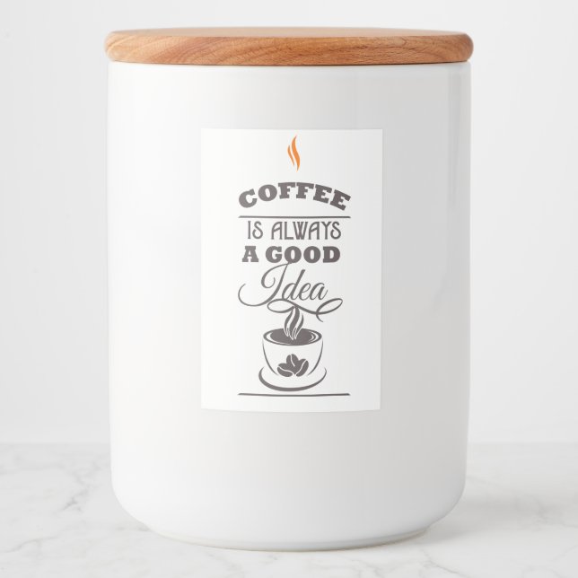Rótulo Para Comida O café é sempre uma boa ideia (Frente)