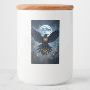 Rótulo Para Comida O Corvo Celestial. 