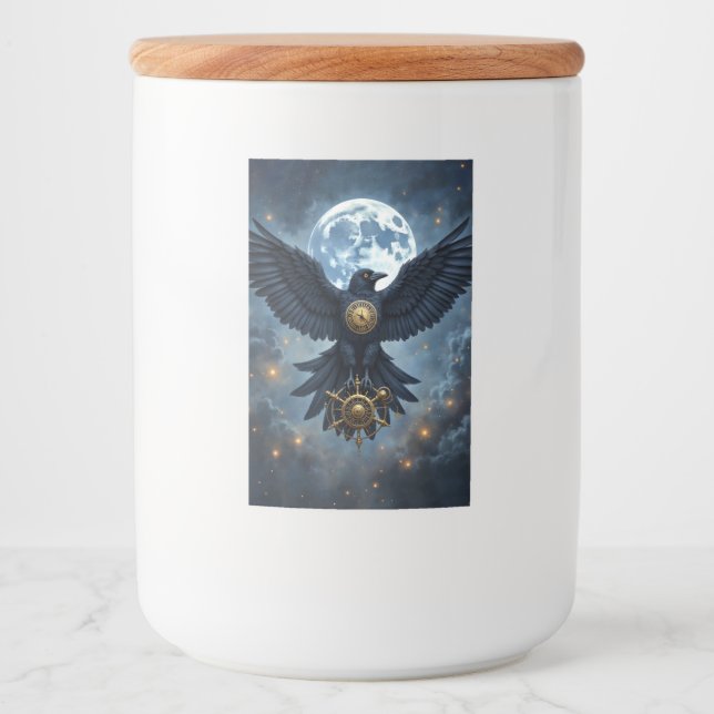 Rótulo Para Comida O Corvo Celestial.  (Frente)