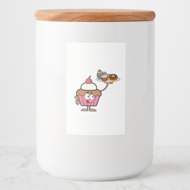 Rótulo Para Comida O cupcake doce o seu dia (Frente)