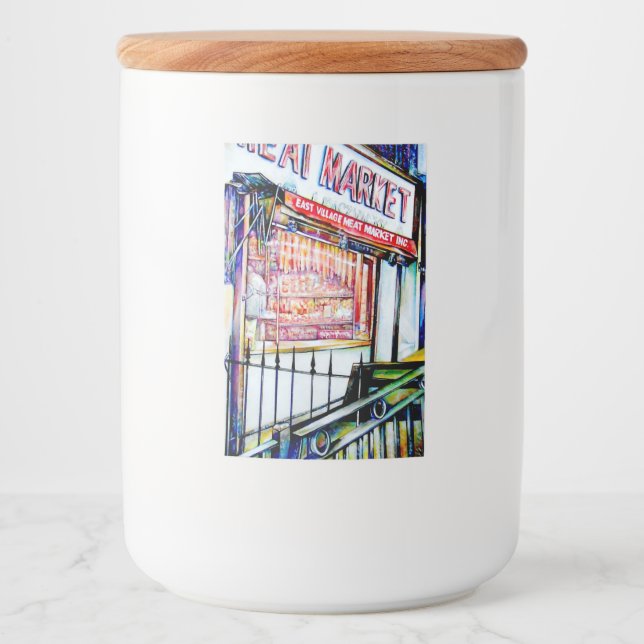 Rótulo Para Comida O Jardim da Sabedoria da Aldeia Oriental (Frente)